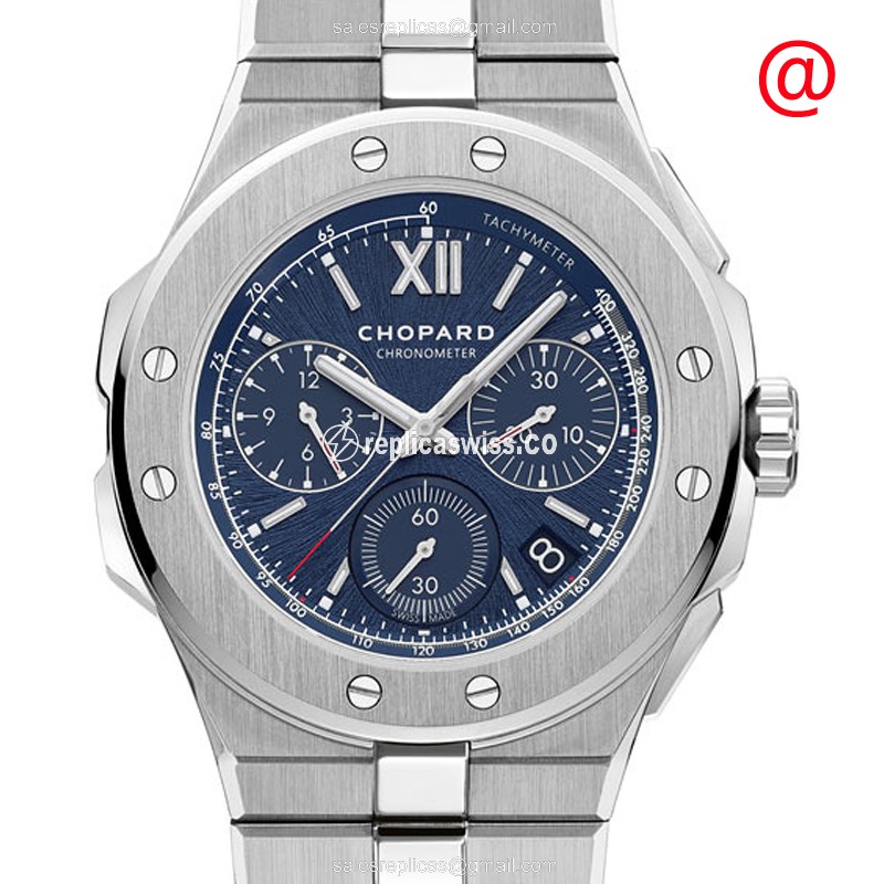 Chopard Alpine Eagle Replica - Automatic - Steel Case - Blue Dial - Silver Steel Strap - Luxury Replica ALPINE EAGLE Watch